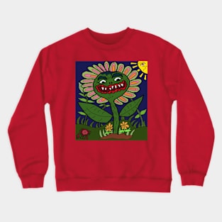 scary flower not nice flower Crewneck Sweatshirt